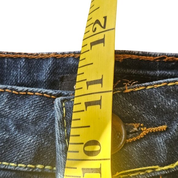 Ed Hardy By Christian Audigier Womens Denim Skull Floral Y2K Grunge Indie 37/38 - Picture 14 of 16